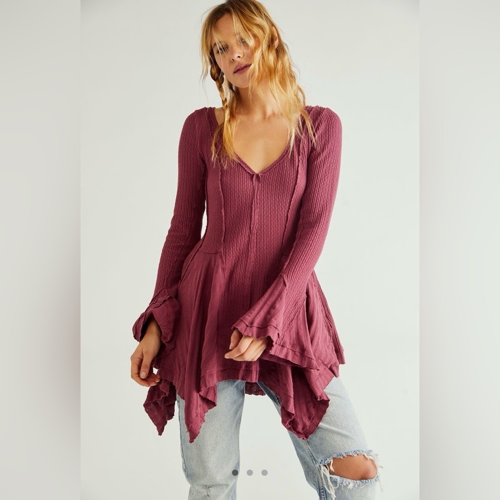 NWT We The Free Primrose Thermal, Size S, Smoky Wings